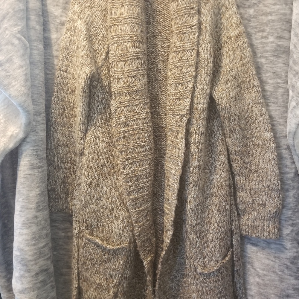 Medium wool blend loft long cardigan